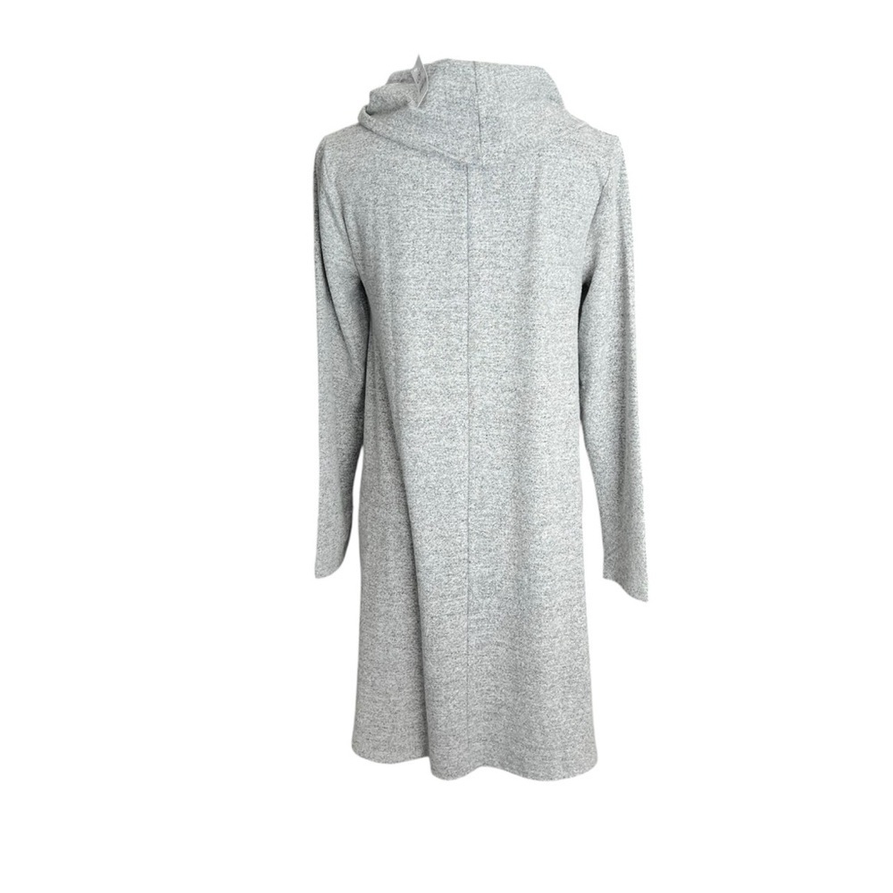 🌻NEW w/tag LOFT Heathered Gray Cowl Neck Super Soft Knit Shift Dress Size M - Picture 5 of 8